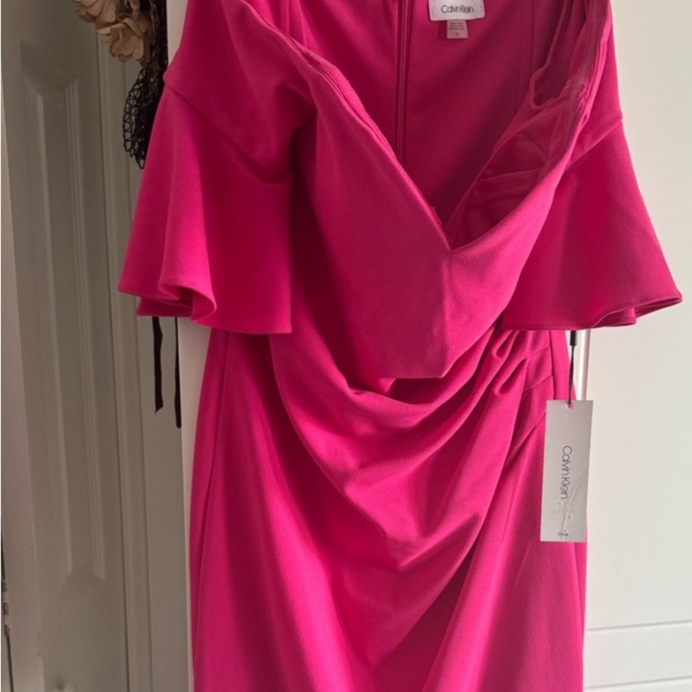 Calvin Klein Fuchsia Midi Dress